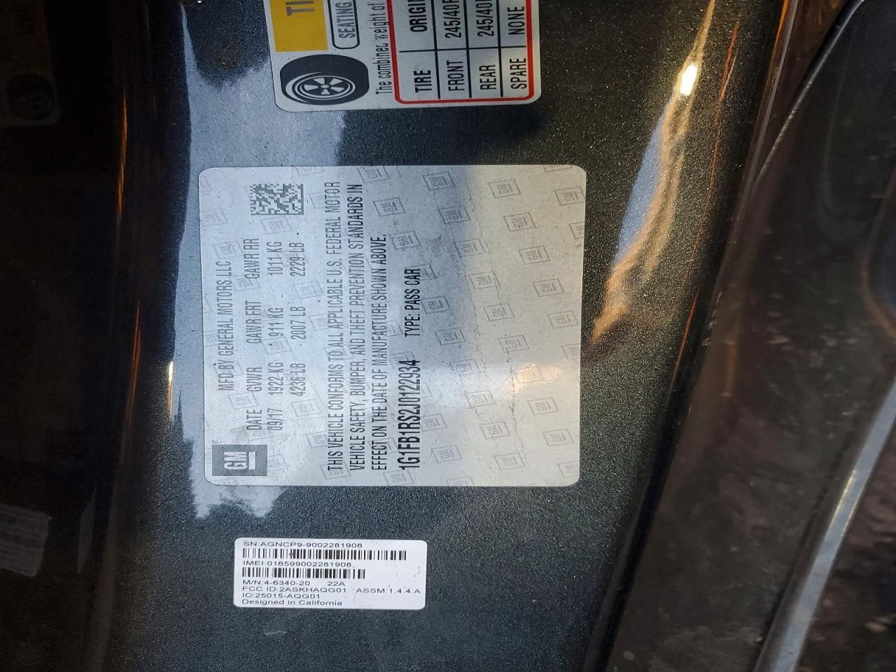 2018 Chevrolet Camaro lt