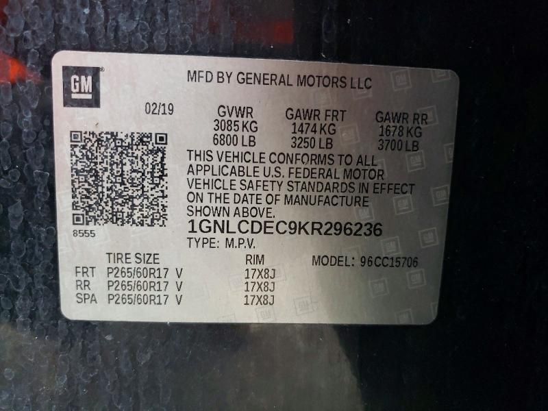 2019 Chevrolet Tahoe Police