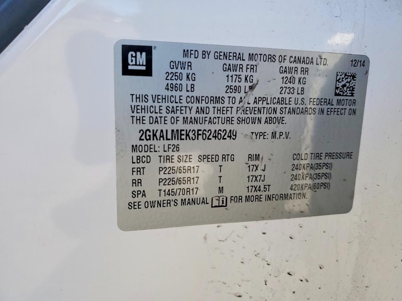 2015 GMC Terrain sle