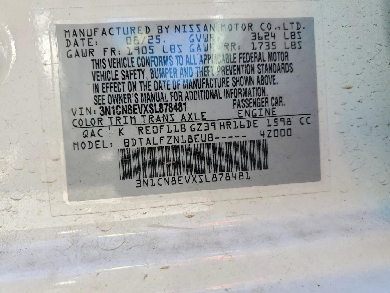 2025 Nissan Versa sv