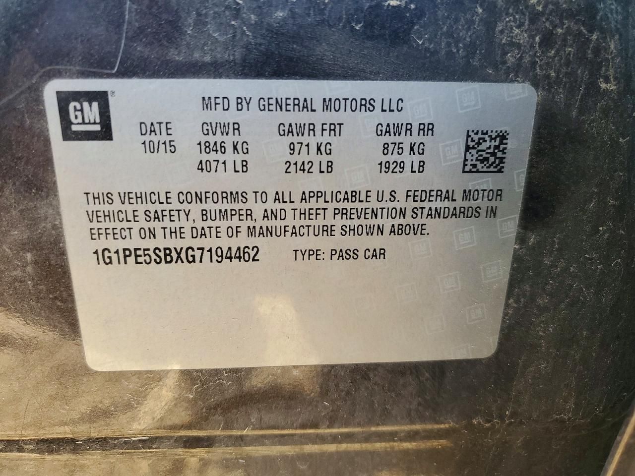 2016 Chevrolet Cruze Limited lt