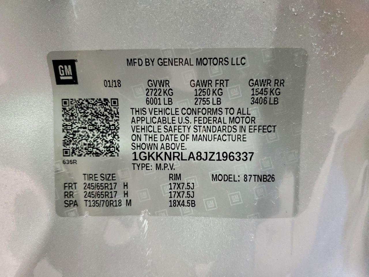 2018 GMC Acadia sle