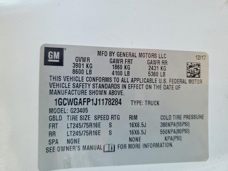 2018 Chevrolet Express G2500