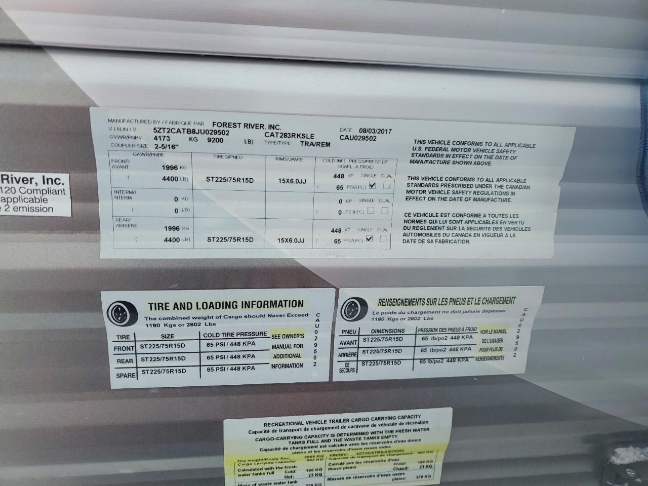 2018 RV 2018 Forest River Catalina Camper