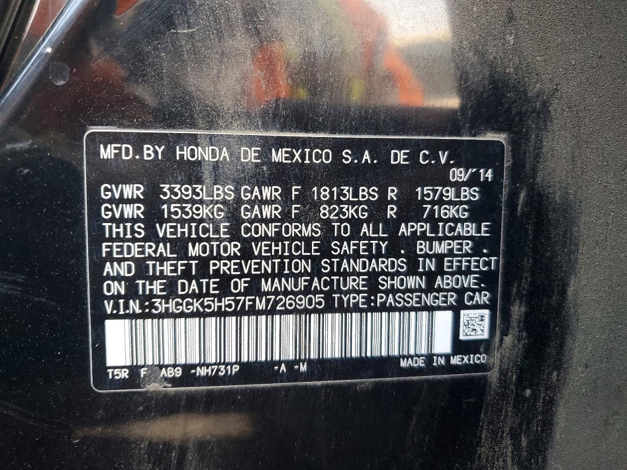 2015 Honda Fit lx