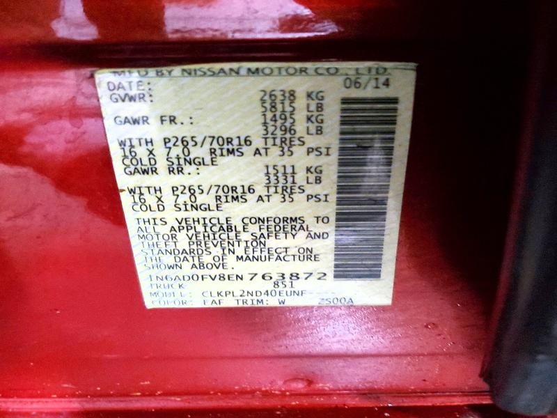 2014 Nissan Frontier sv