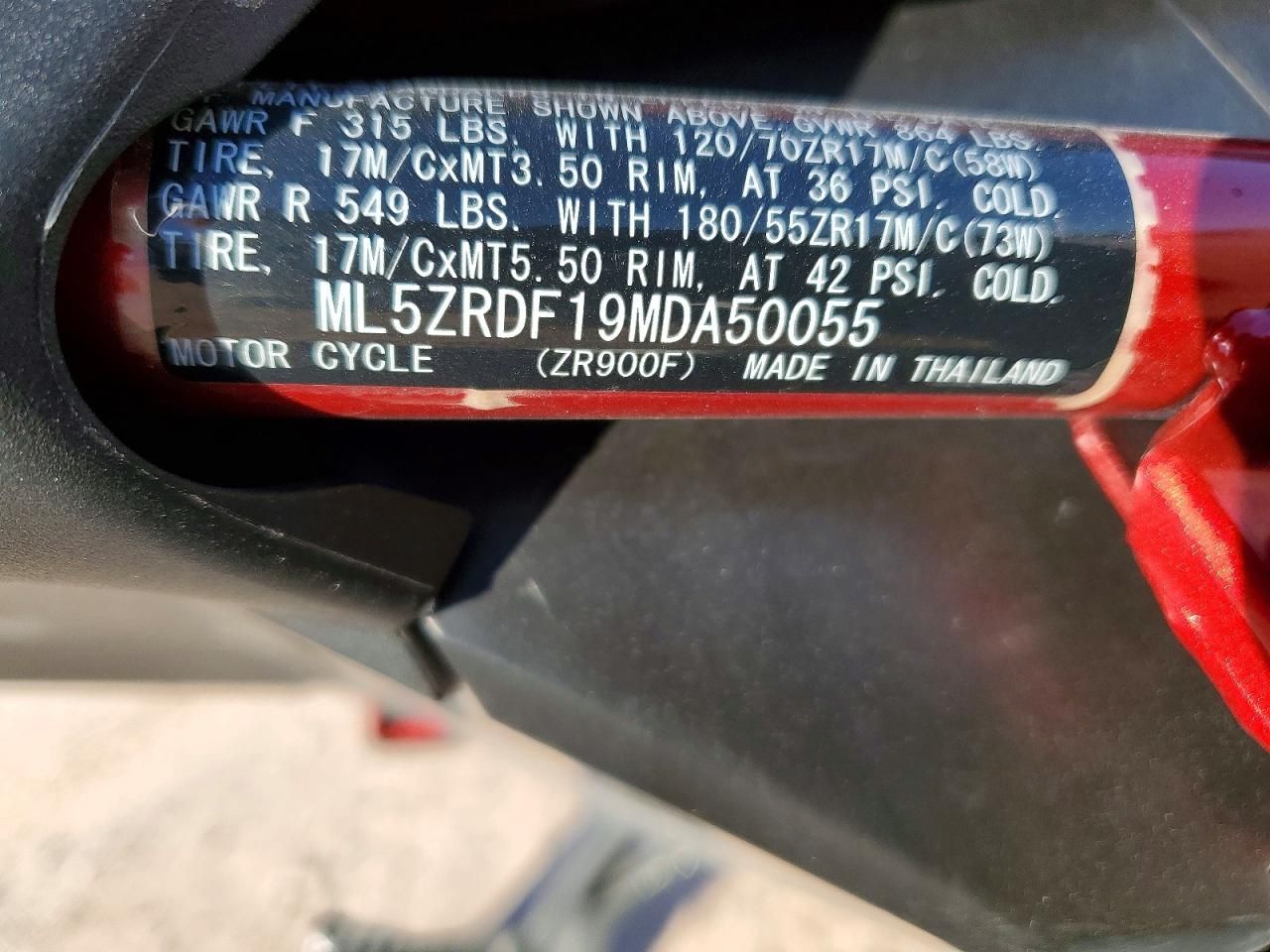 2021 Kawasaki Zr900 f