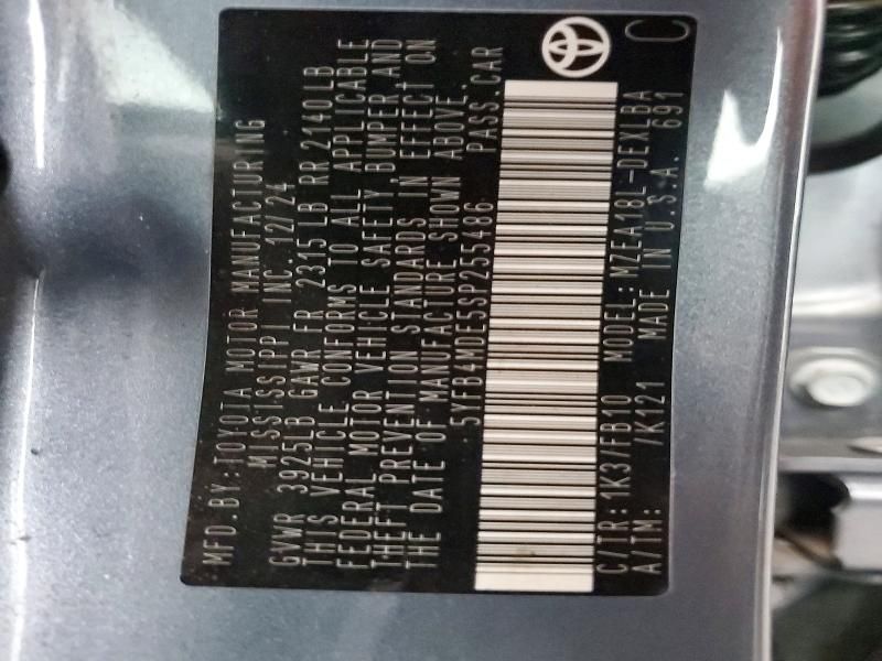 2025 Toyota Corolla le