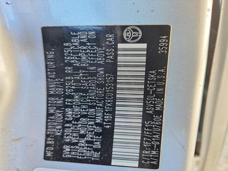 2012 Toyota Camry Base