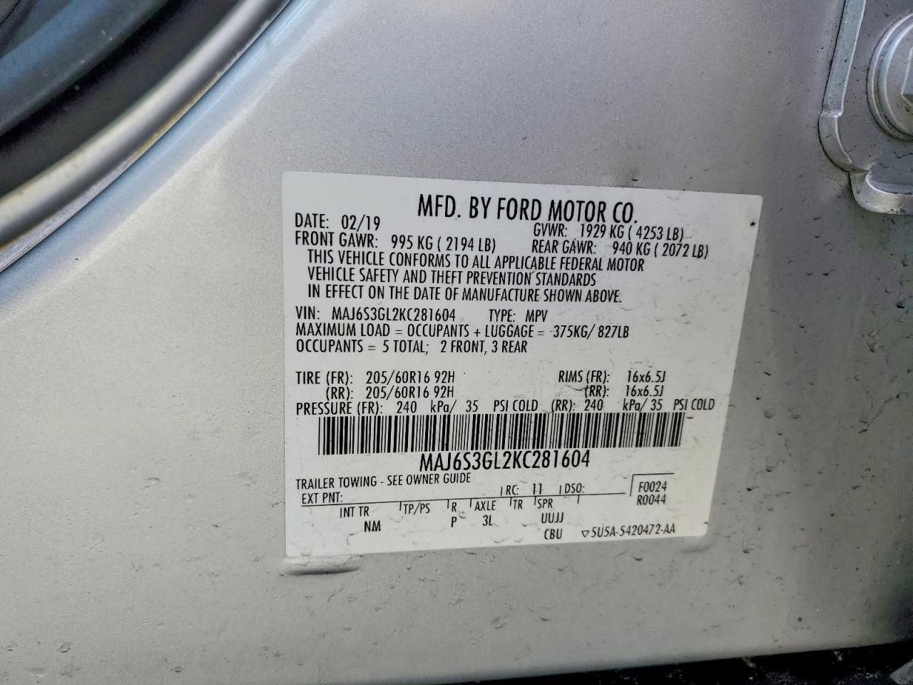 2019 Ford Ecosport se