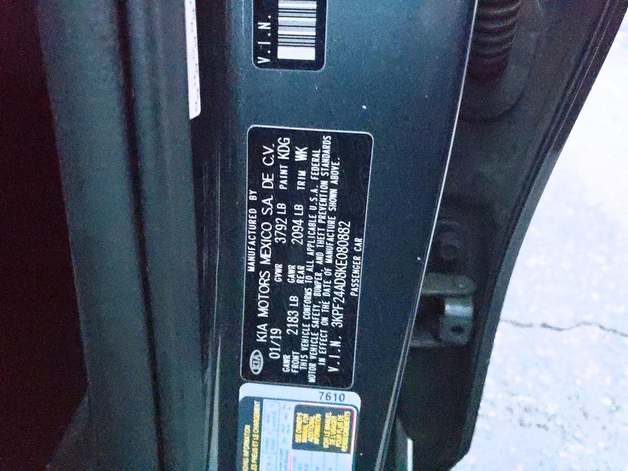 2019 KIA Forte fe