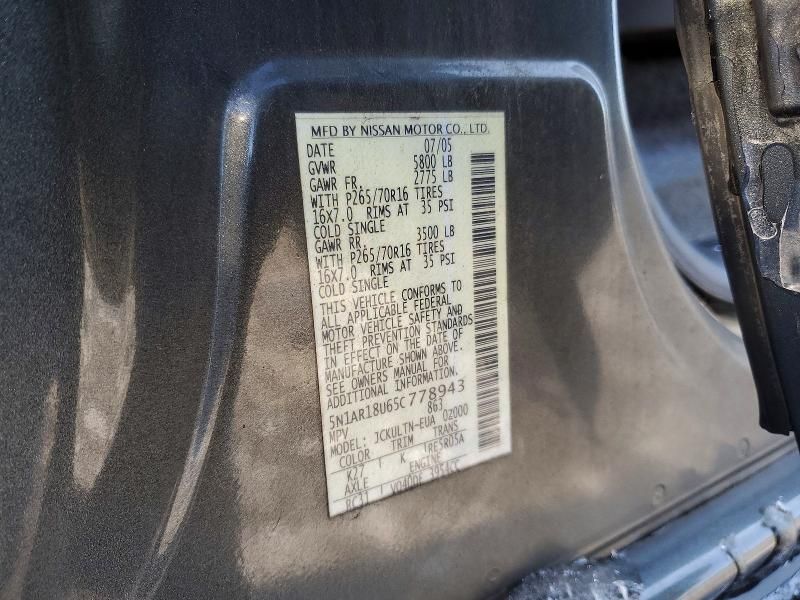 2005 Nissan Pathfinder le