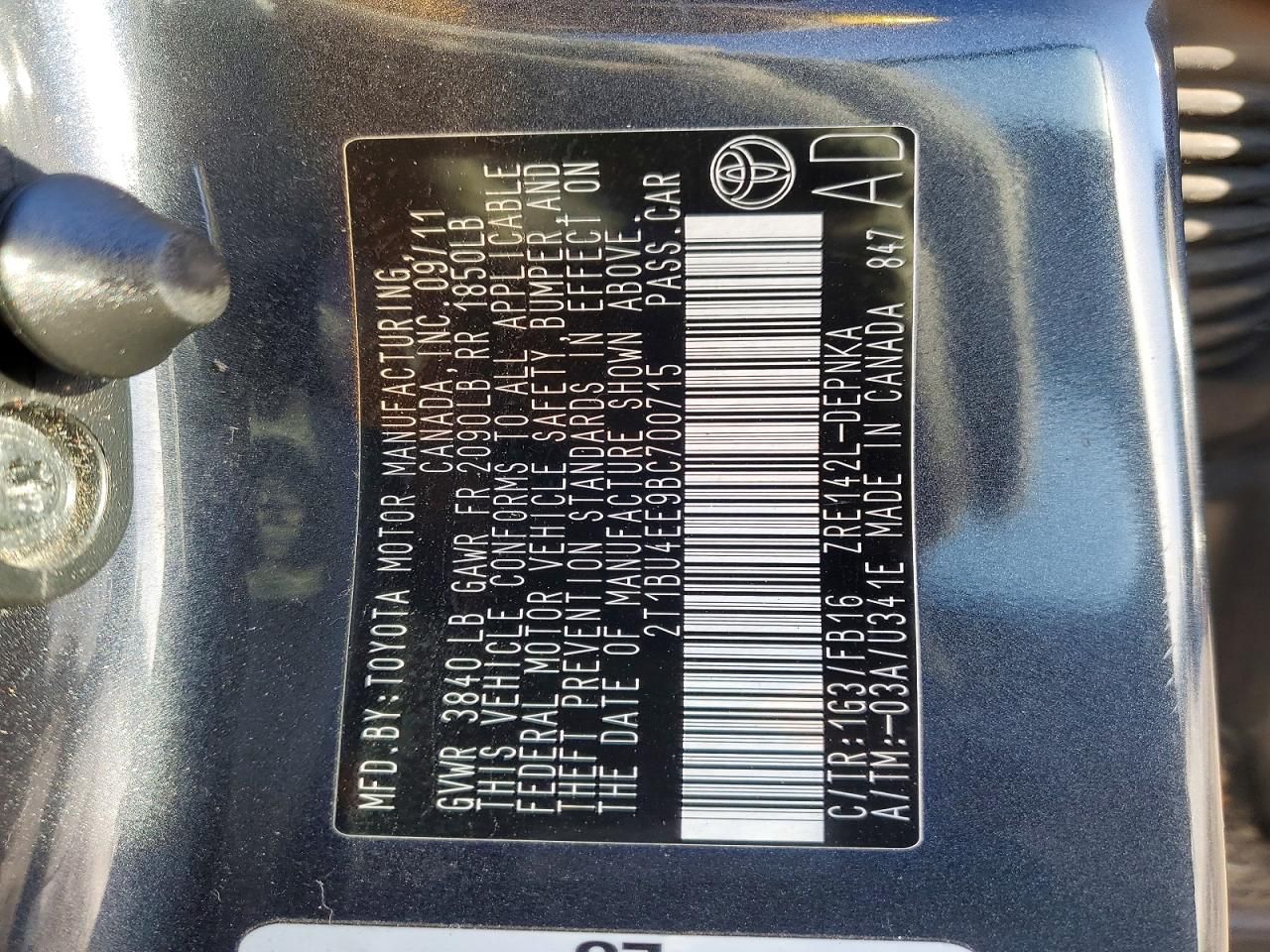 2011 Toyota Corolla Base