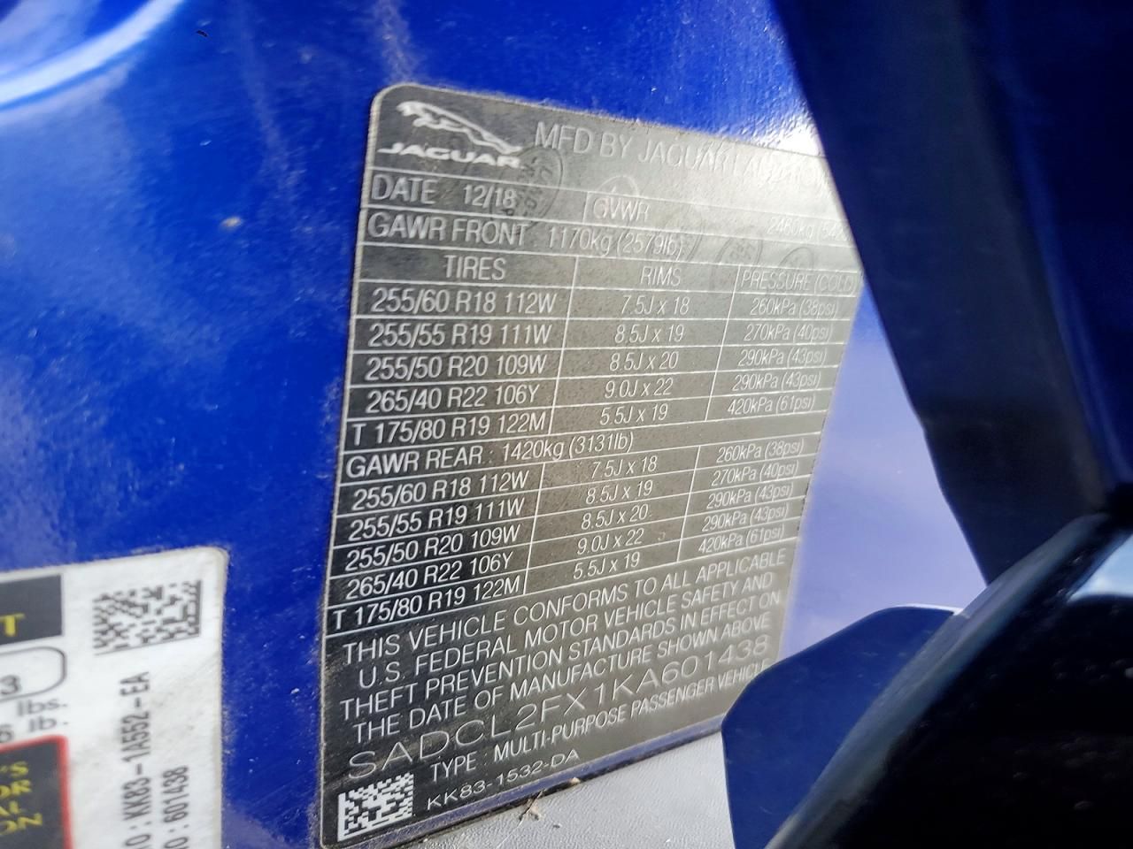 2019 Jaguar F-pace R-sport