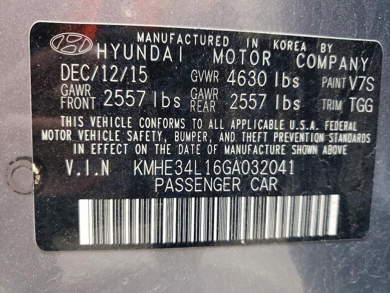 2016 Hyundai Sonata Hybrid