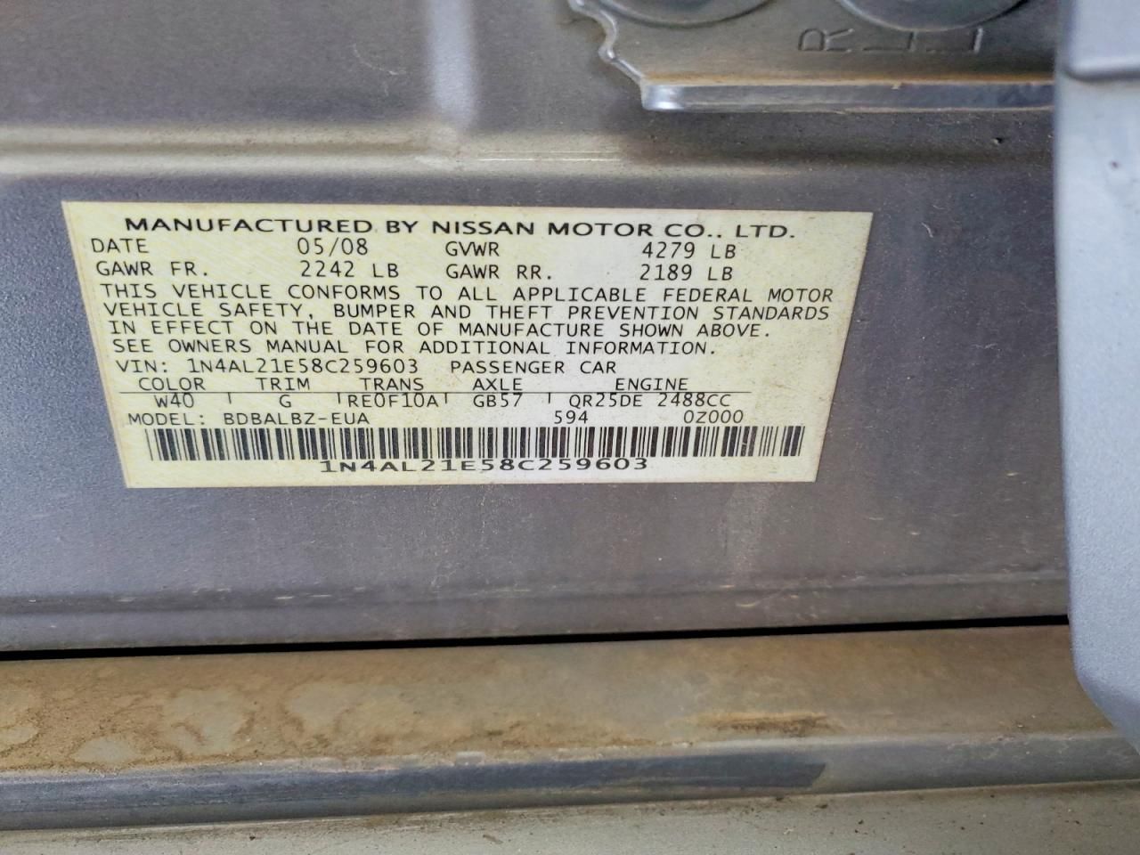 2008 Nissan Altima 2.5