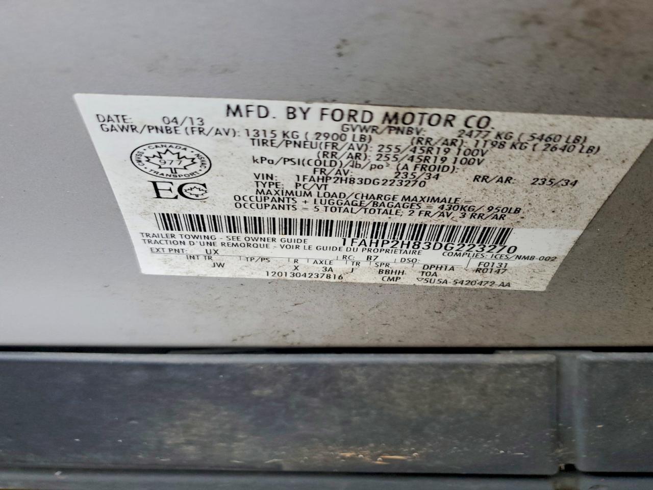 2013 Ford Taurus sel
