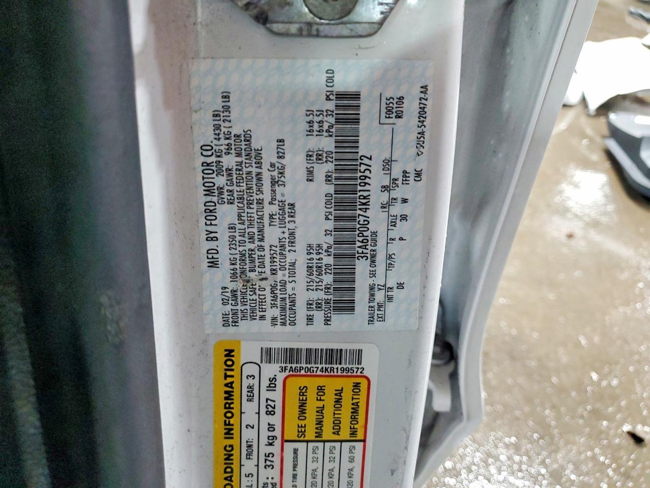 2019 Ford Fusion s