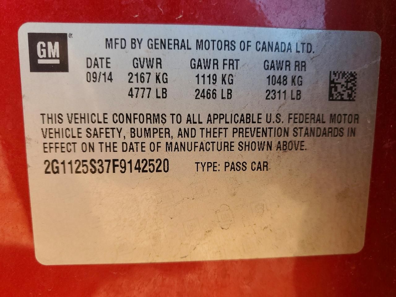 2015 Chevrolet Impala lt