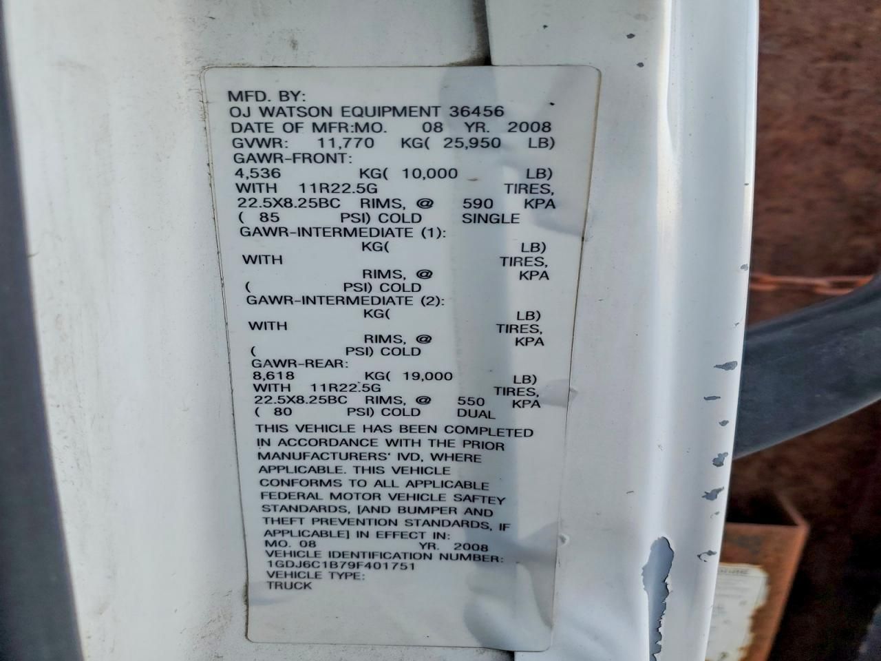 2009 GMC C6500 Flatbed Truck