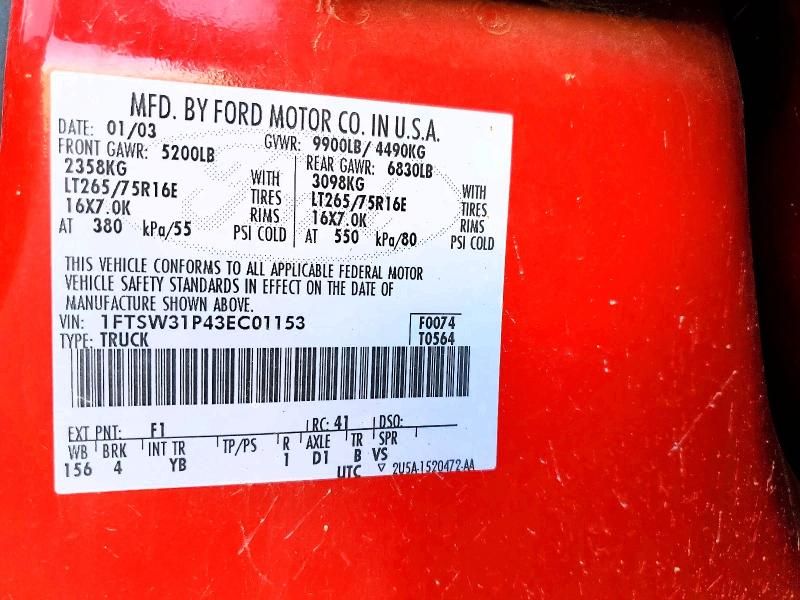 2003 Ford F350 srw Super Duty