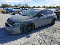 Salvage cars for sale from Copart Riverview, FL: 2012 Honda Civic lx