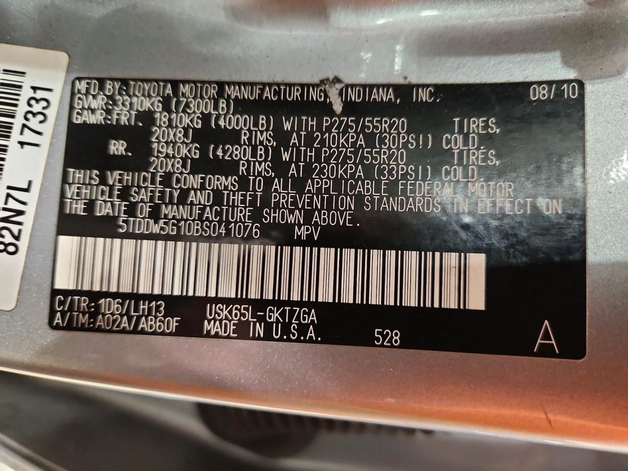 2011 Toyota Sequoia Platinum