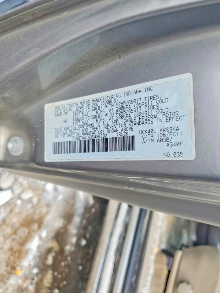 2003 Toyota Tundra Access cab SR5