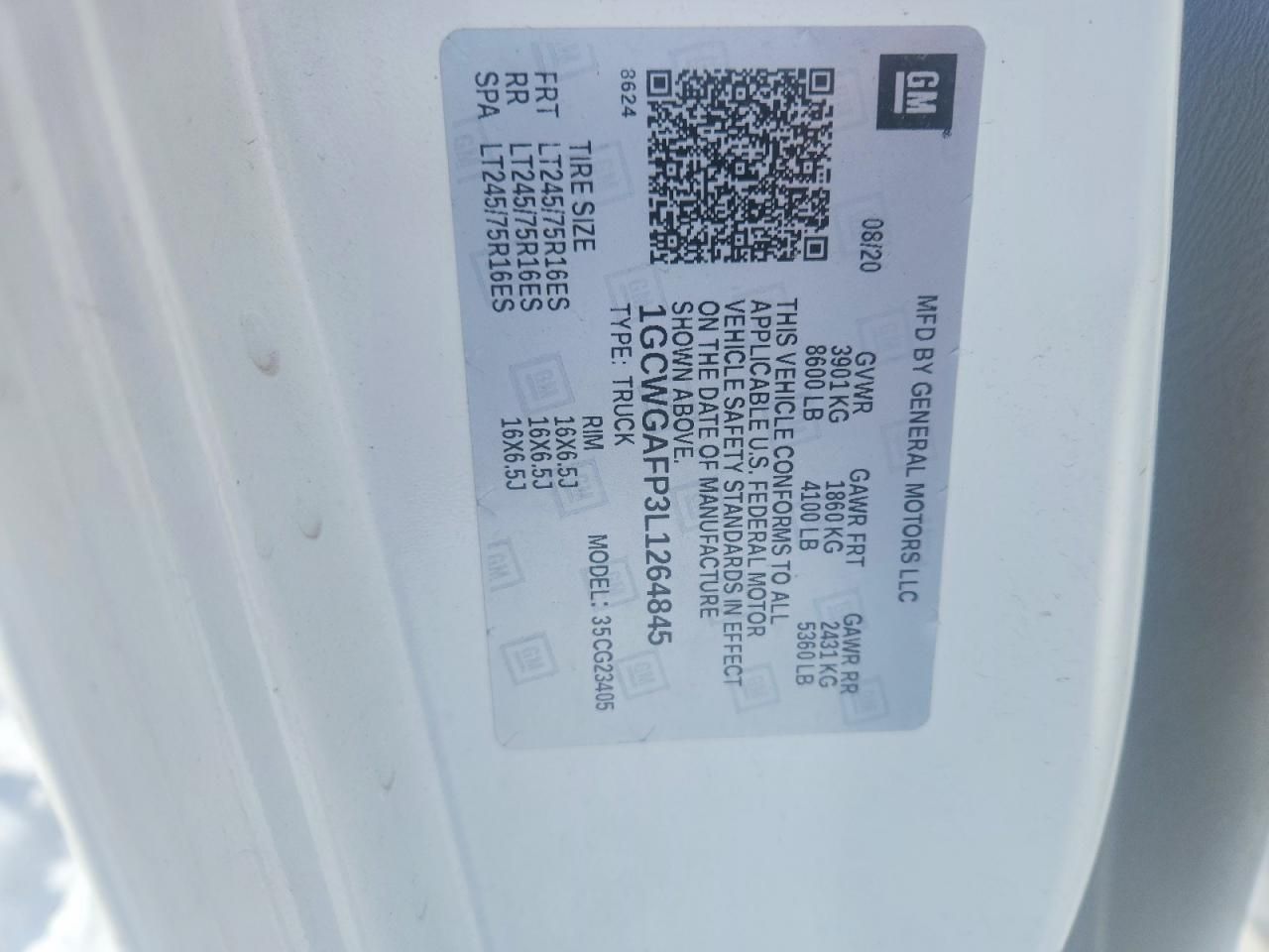 2020 Chevrolet Express G2500