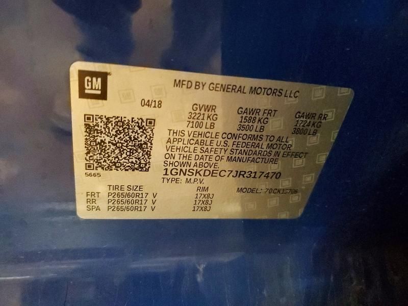 2018 Chevrolet Tahoe Police