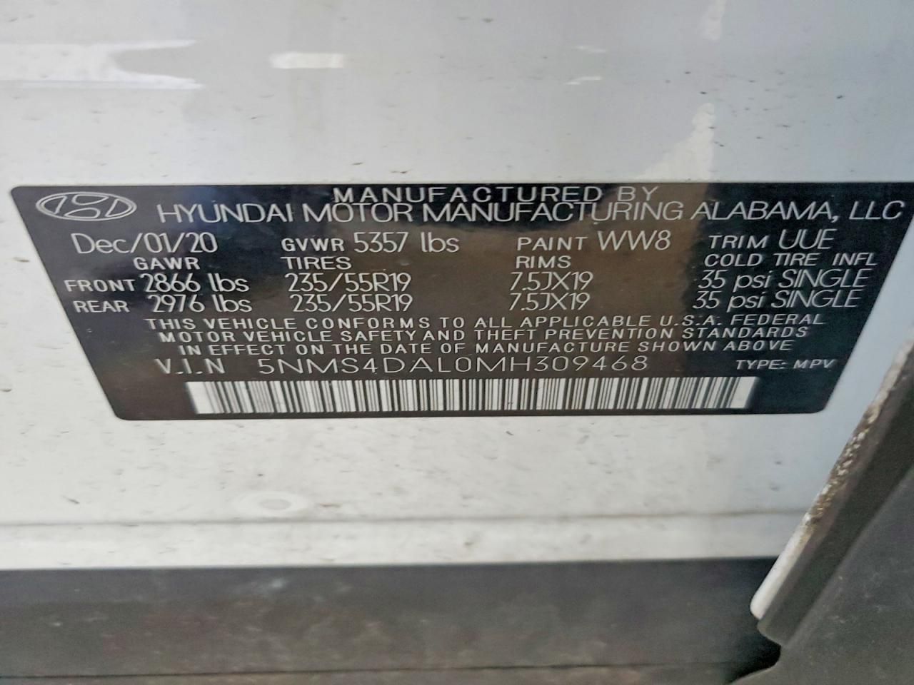 2021 Hyundai Santa fe Limited