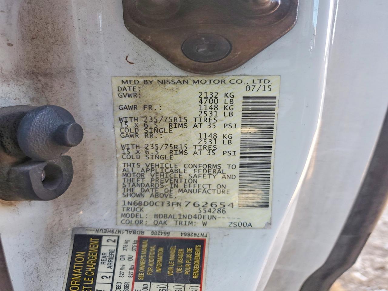 2015 Nissan Frontier S
