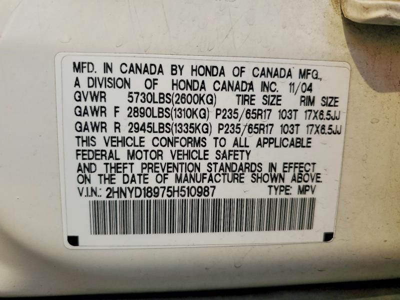 2005 Acura Mdx Touring