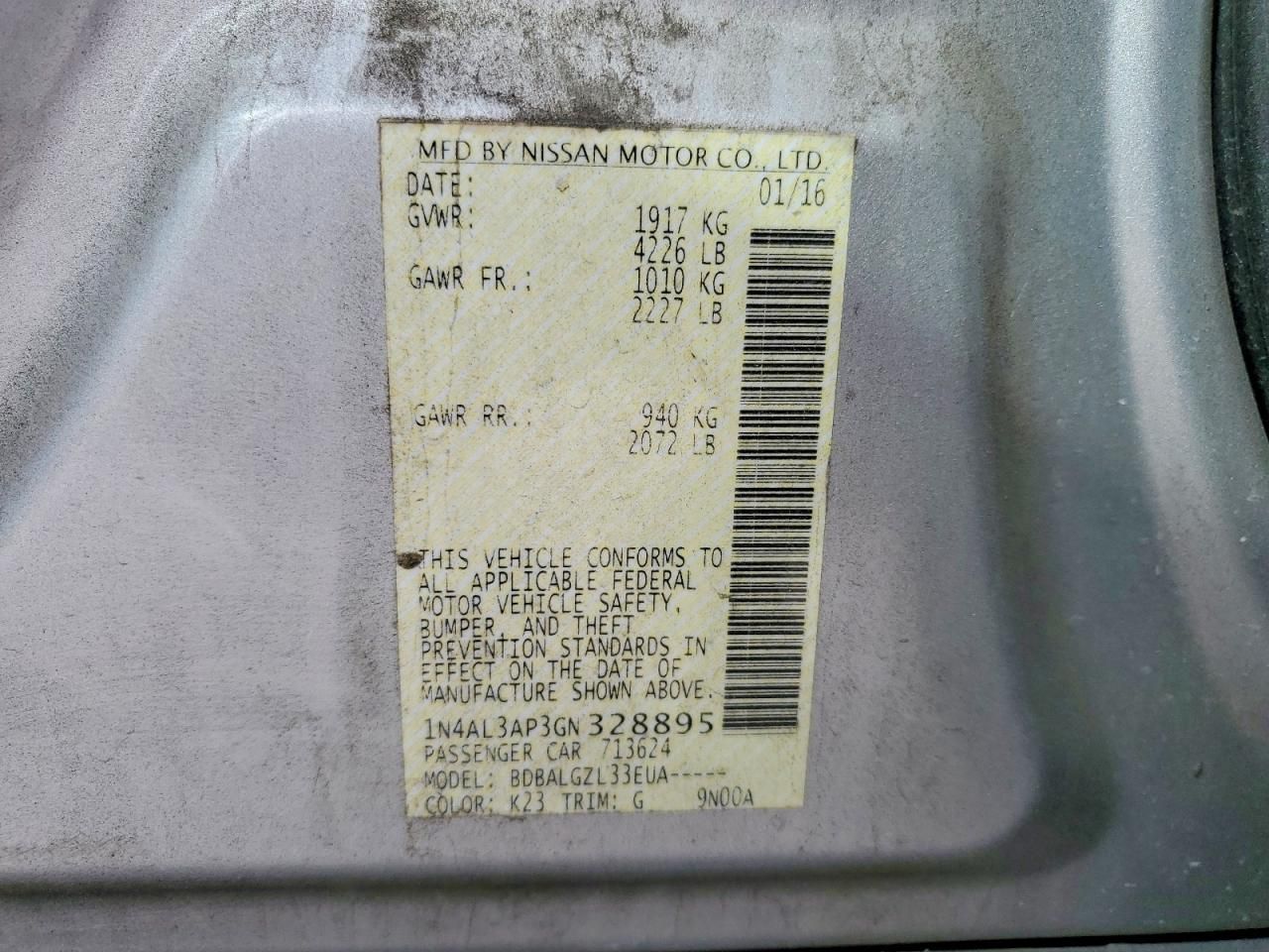 2016 Nissan Altima 2.5