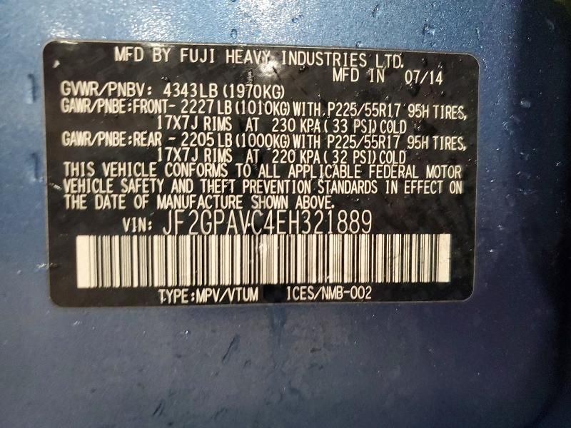 2014 Subaru Xv Crosstrek 2.0 Premium