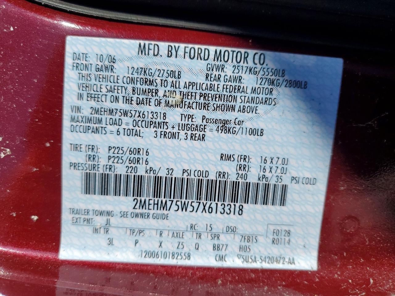 2007 Mercury Grand Marquis ls