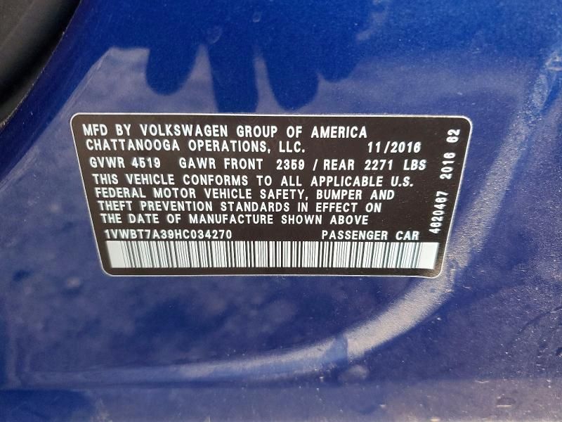 2017 Volkswagen Passat se