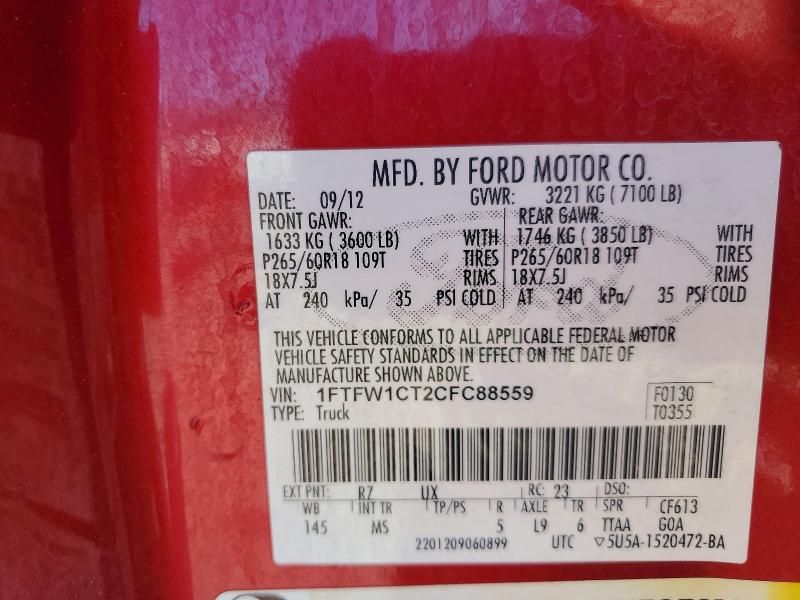 2012 Ford F150 Supercrew