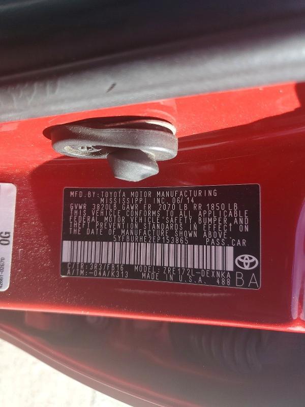 2014 Toyota Corolla l