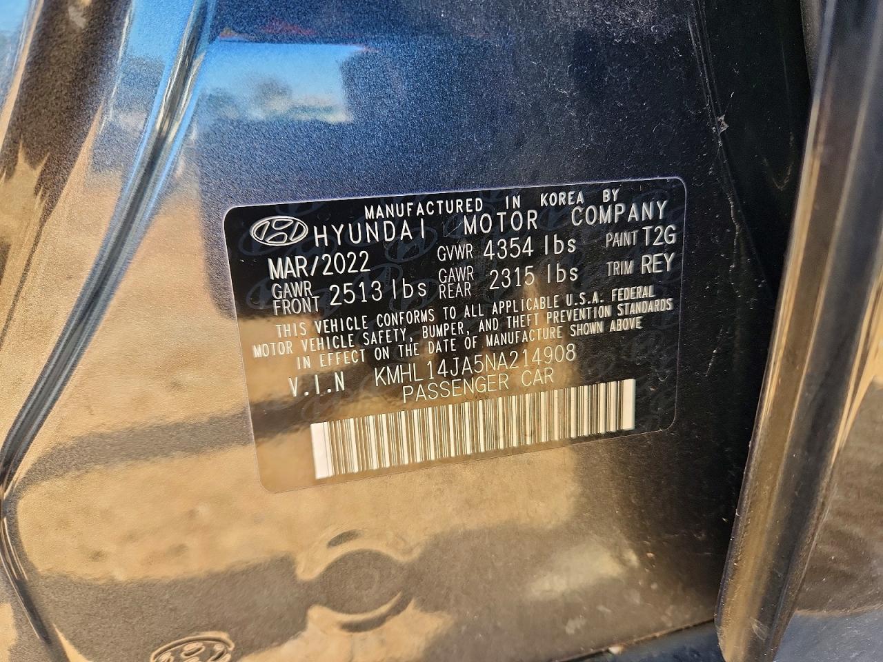 2022 Hyundai Sonata sel