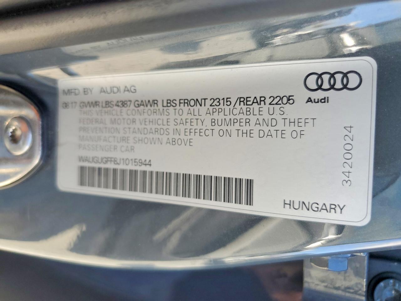 2018 Audi A3 Premium Plus