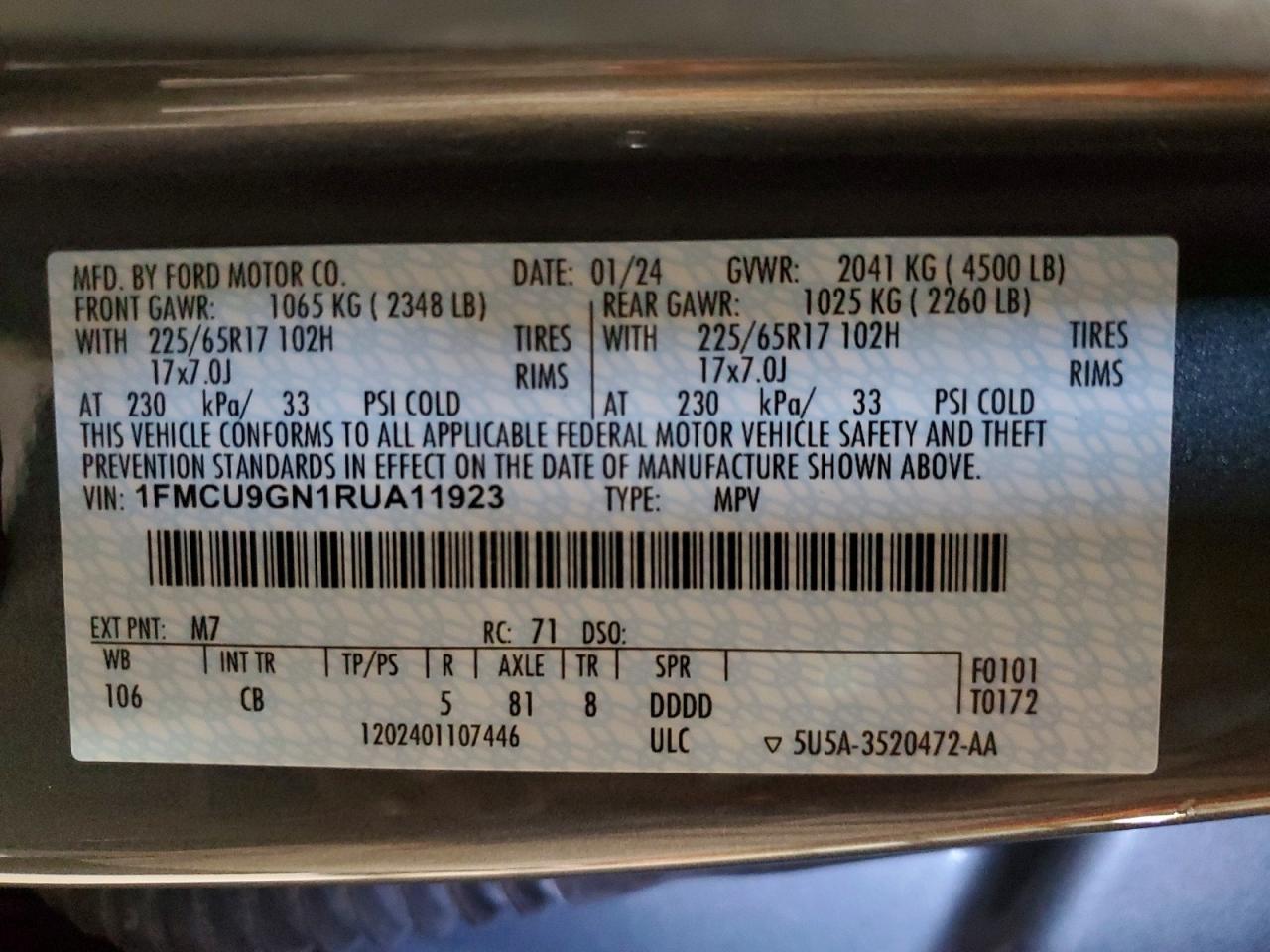 2024 Ford Escape Active