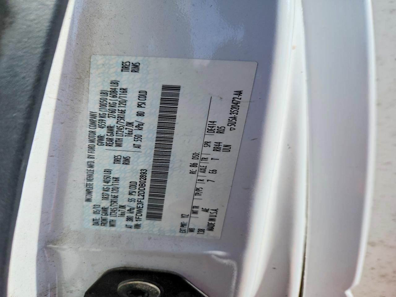 2013 Ford E350 Utility / Service Truck