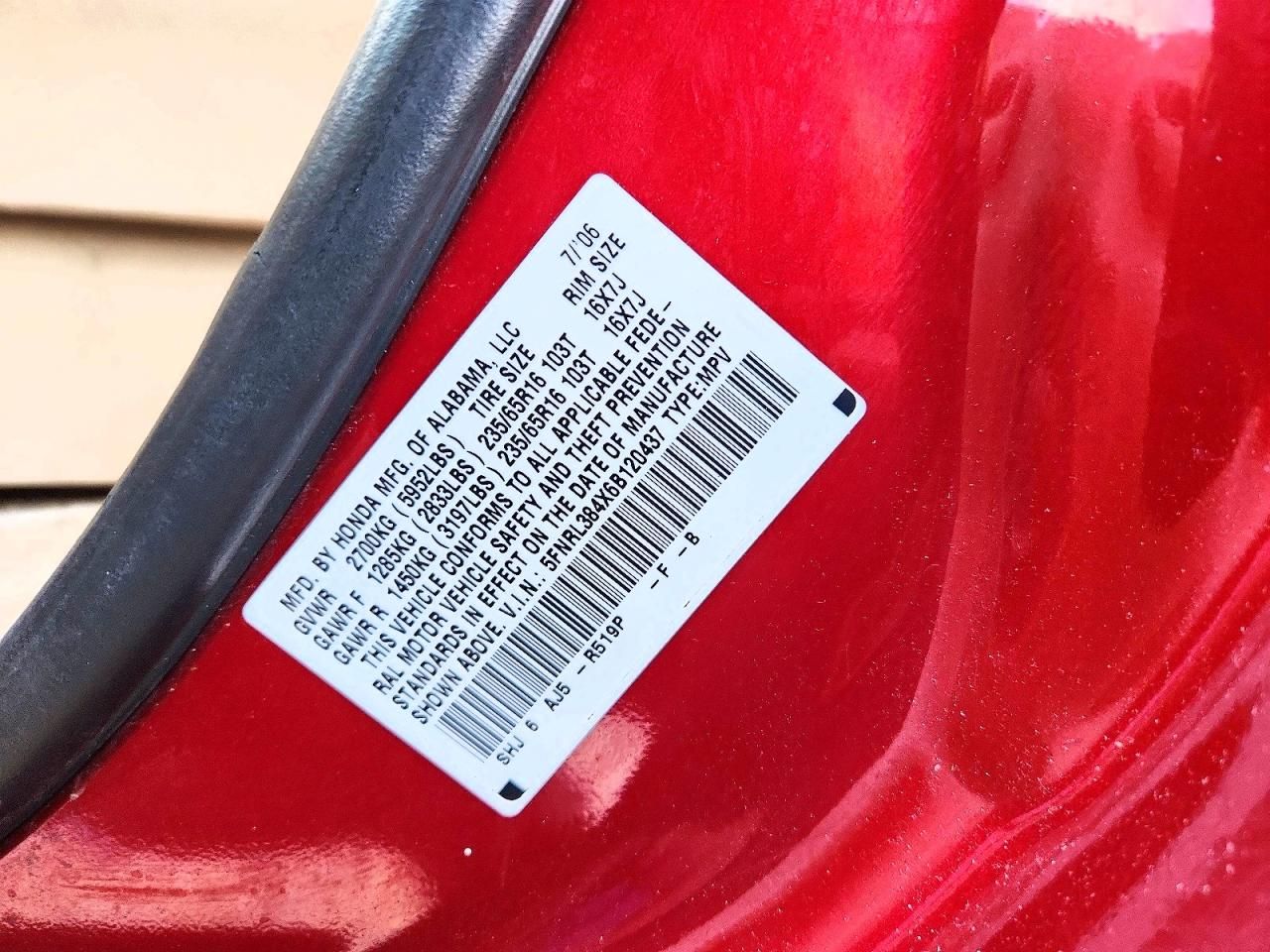 2006 Honda Odyssey ex