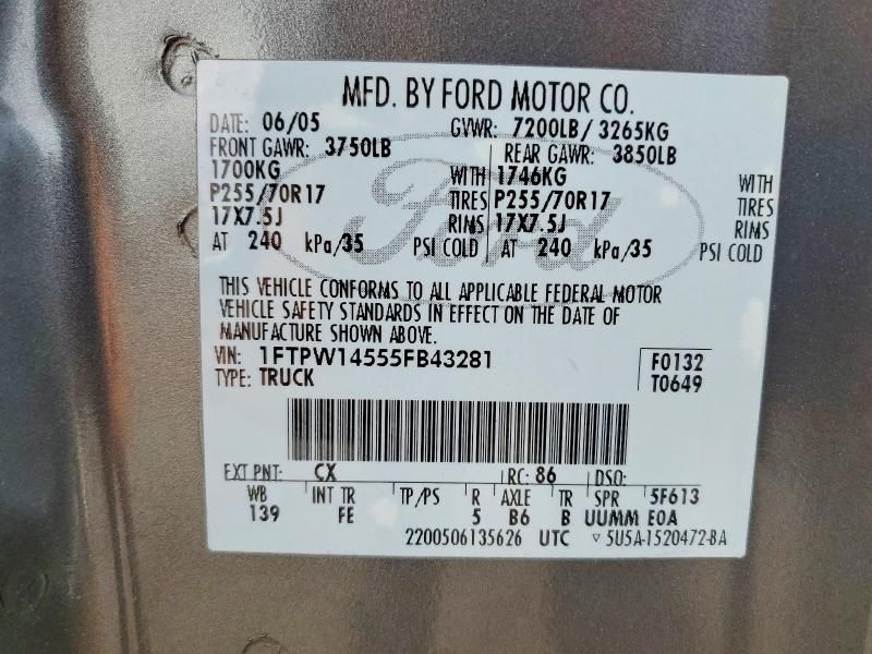 2005 Ford F150 Supercrew