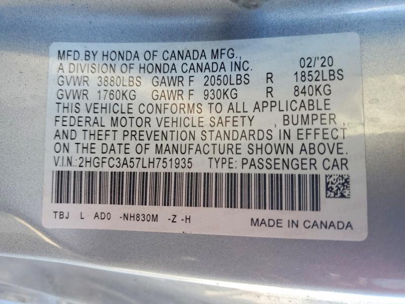 2020 Honda Civic si
