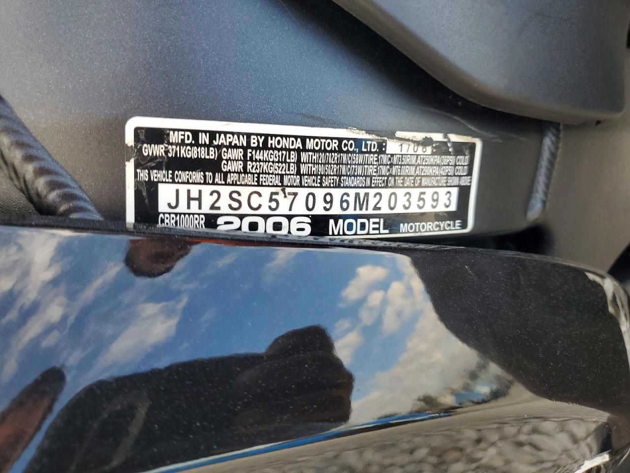 2006 Honda Cbr1000 rr