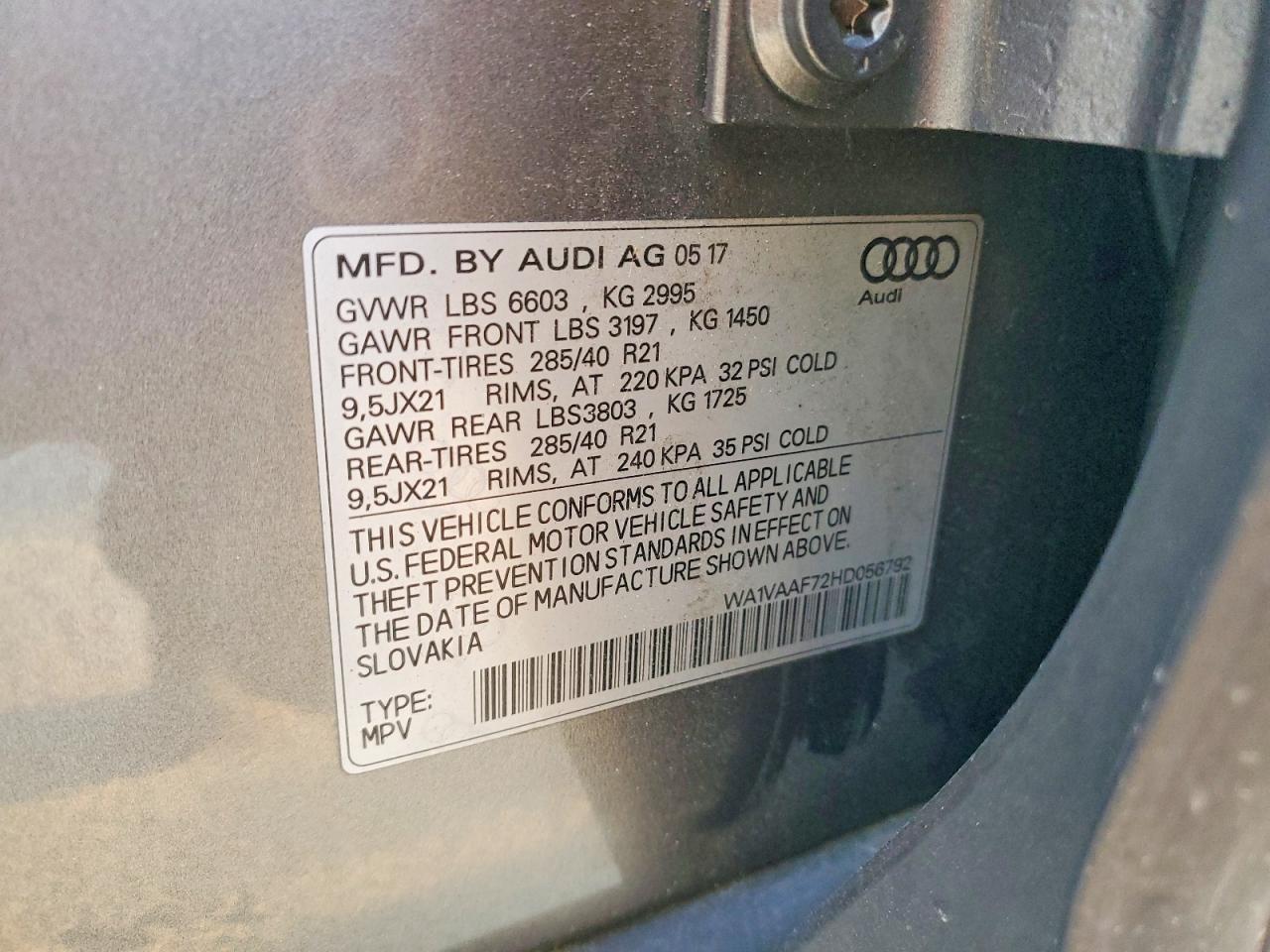 2017 Audi Q7 Prestige
