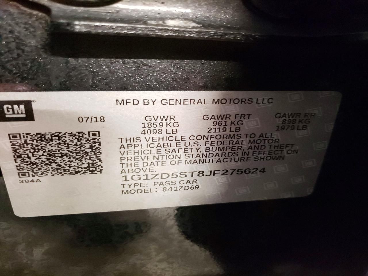 2018 Chevrolet Malibu lt