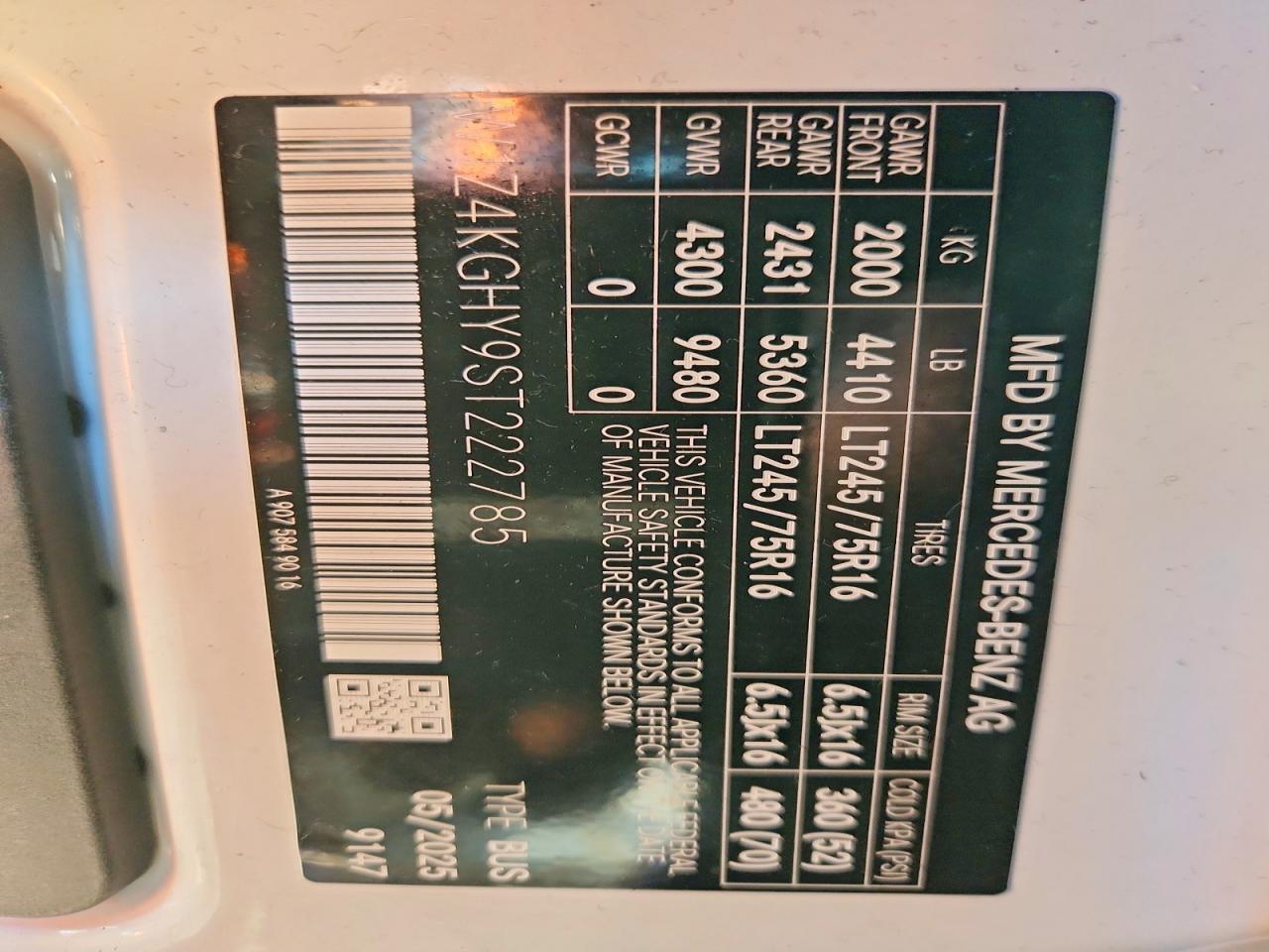 2025 Mercedes-Benz Sprinter 2500